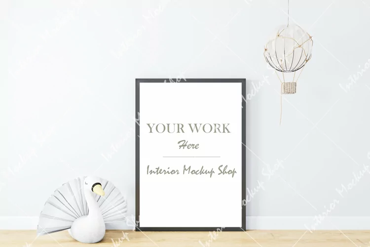 Frame mockup kids, Frame mockup A4, Mockup in interior