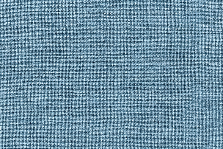 Blue Linen Fabric Natural Textured Cloth