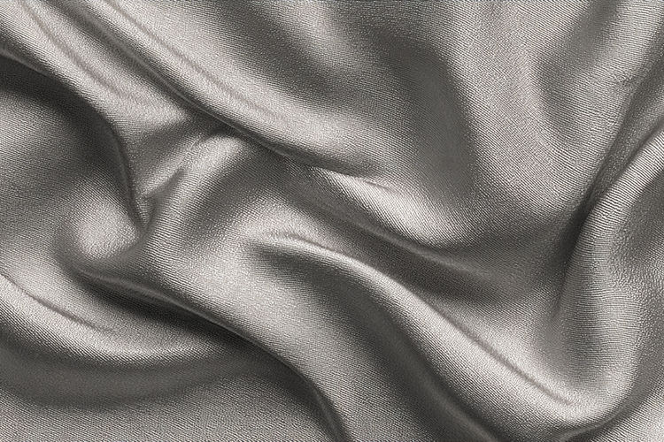 Silver Satin Fabric Smooth Luxury Cloth