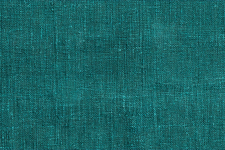 Teal Linen Fabric Natural Textured Cloth
