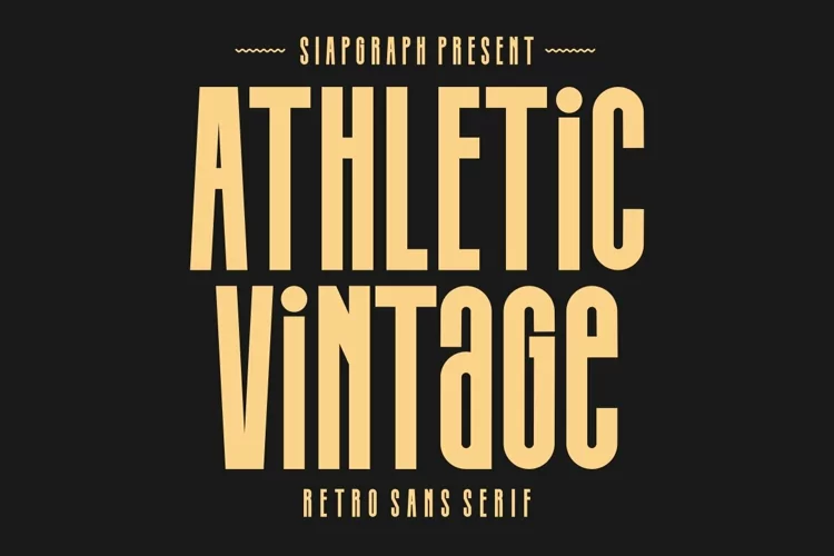 Athletic Vintage - Retro Sans Serif Font