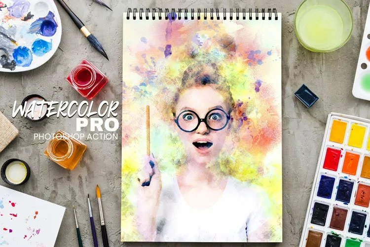 Watercolor Pro Photoshop Action