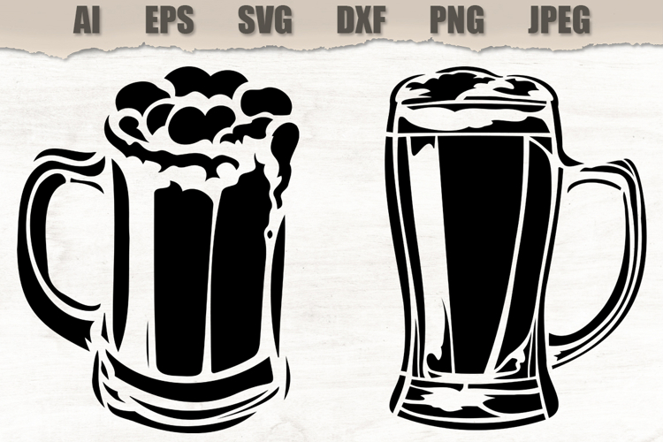 Stencils Beer Mug