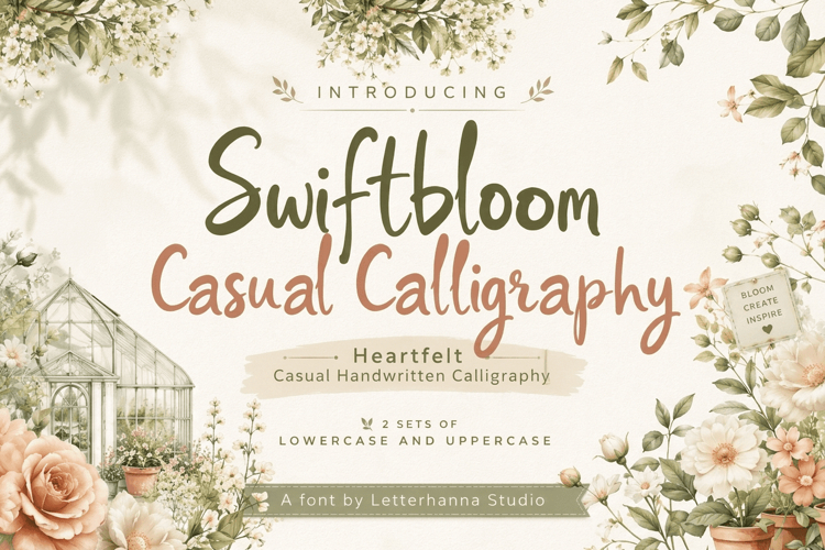 Swiftbloom Font | Heartfelt Casual Handwritten Calligraphy