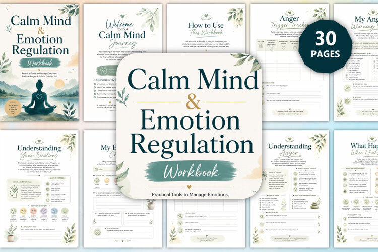 Calm Mind & Emotion Regulation Workbook example image 1
