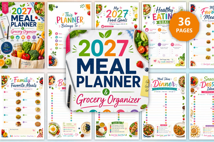2027 Meal Planner & Grocery Organizer example image 1