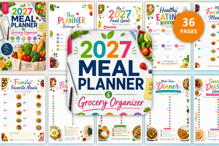 2027 Meal Planner & Grocery Organizer