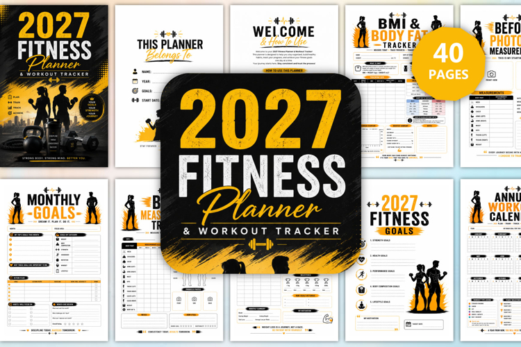 2027 Fitness Planner & Workout Tracker