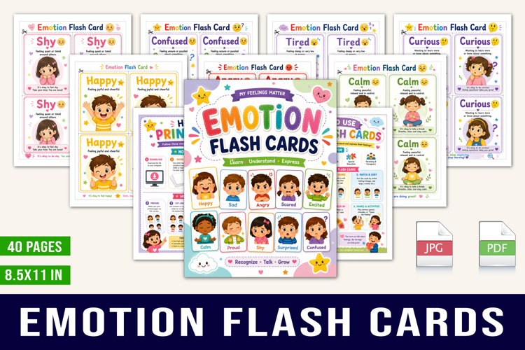 Emotion Flash Cards example image 1