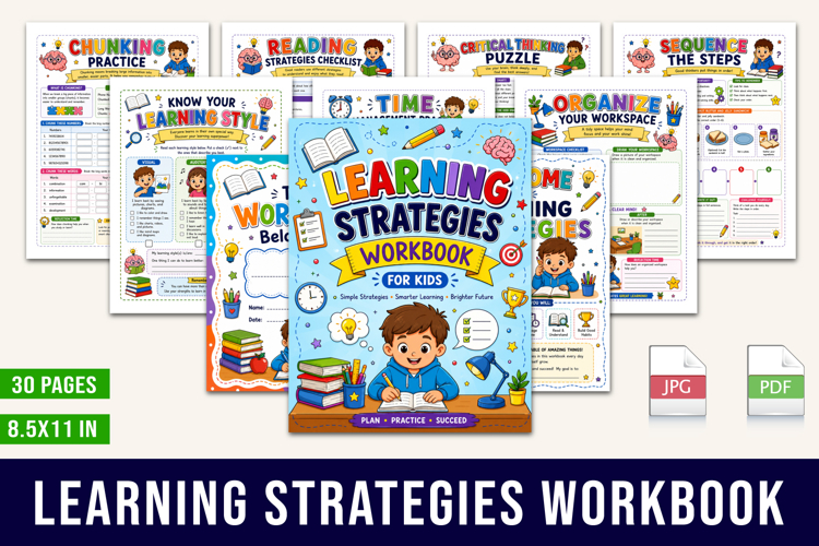 Learning Strategies Workbook for Kids