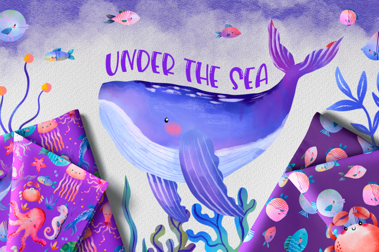 Undersea watercolor