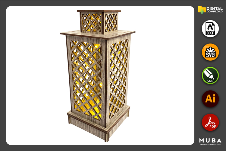 Night light Laser cut files Cnc router plans