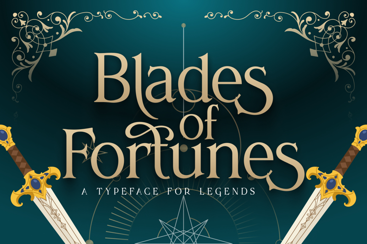 Blades of Fortunes: Epic Medieval Display Typeface