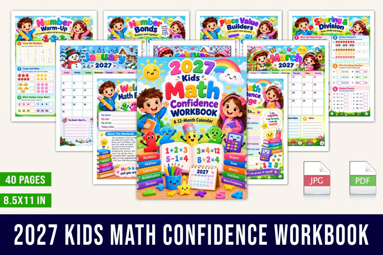 2027 Kids Math Confidence Workbook