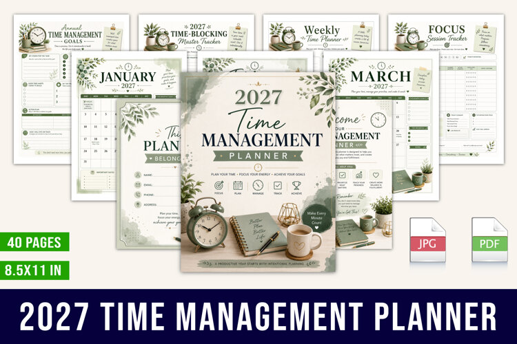 2027 Time Management Planner example image 1