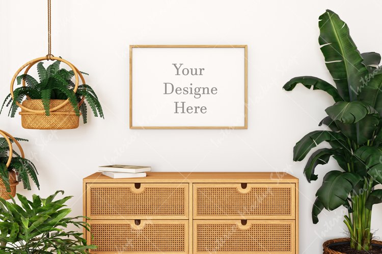 Mock up, Frame mockup in interior, Living room Mockup