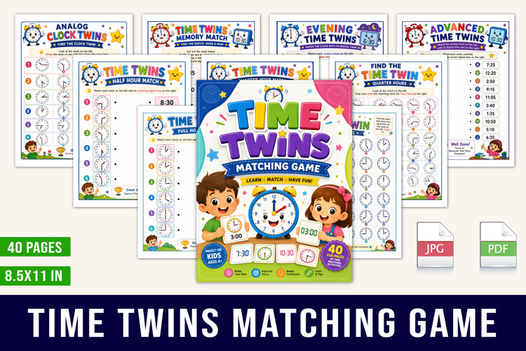 Time Twins Matching Game example image 1