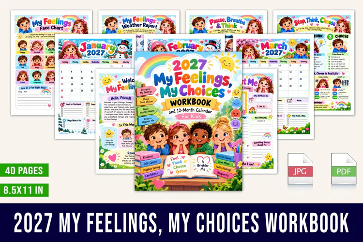 2027 My Feelings, My Choices Workbook for Kids