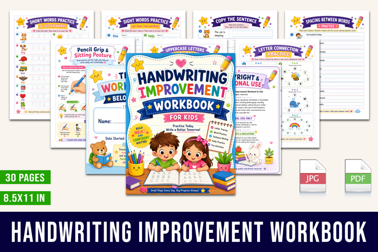 Handwriting Improvement Workbook for Kids