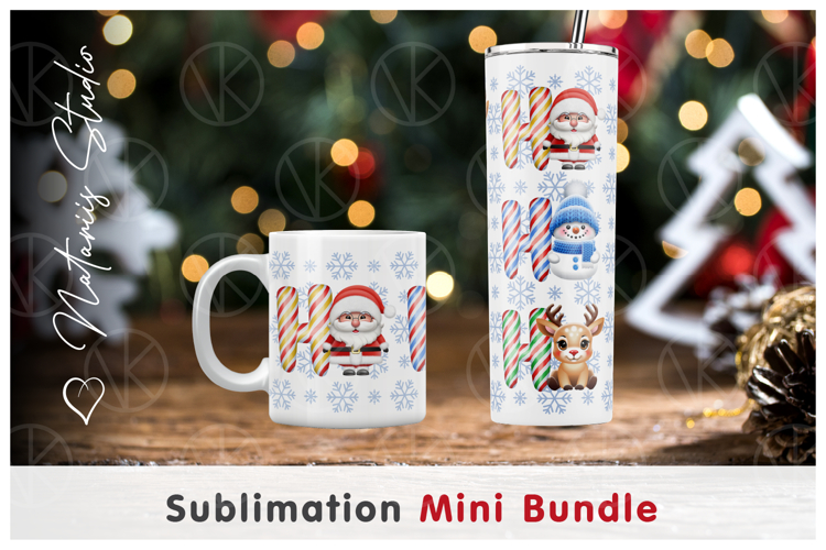 Ho-Ho-Ho. Funny Christmas Mini Bundle - Skinny Tumbler & Mug