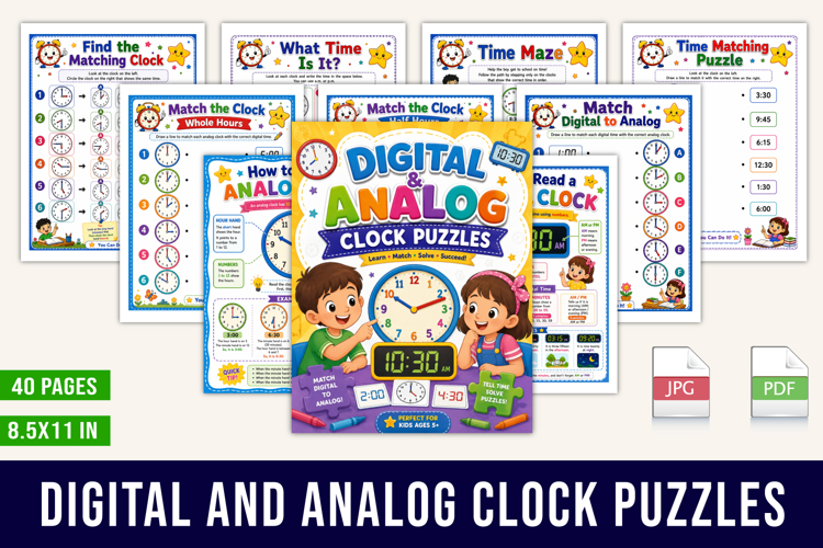 Digital & Analog Clock Puzzles