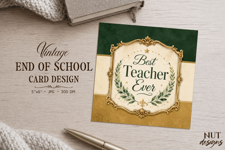 Best Teacher Ever Card teacher card Graduation appreciation