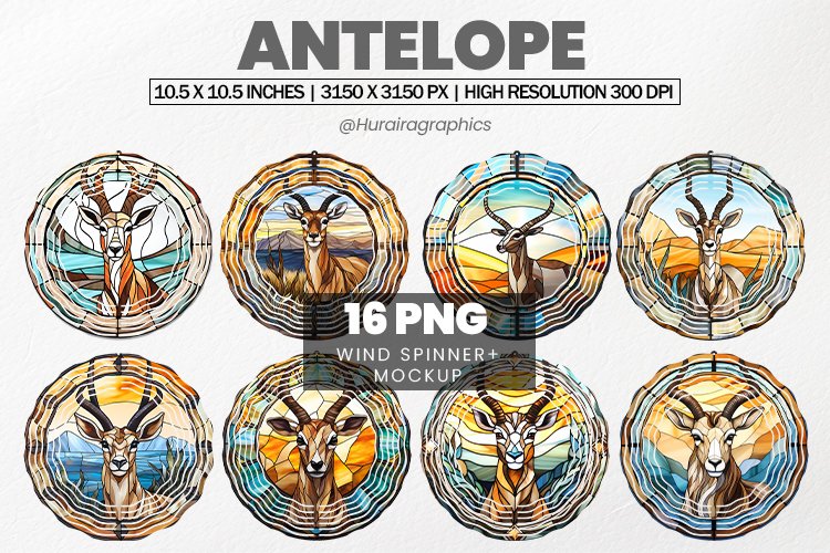 Antelope Wind Spinner Sublimation - 16 Variations example image 1
