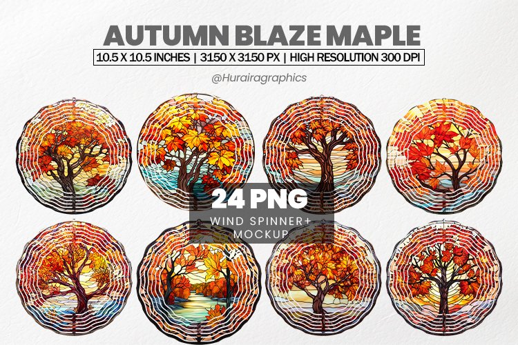 Autumn Blaze Maple Wind Spinner Sublimation Bundle example image 1