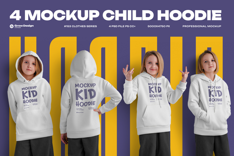 Children’s Hoodie Mockup Vol. 02