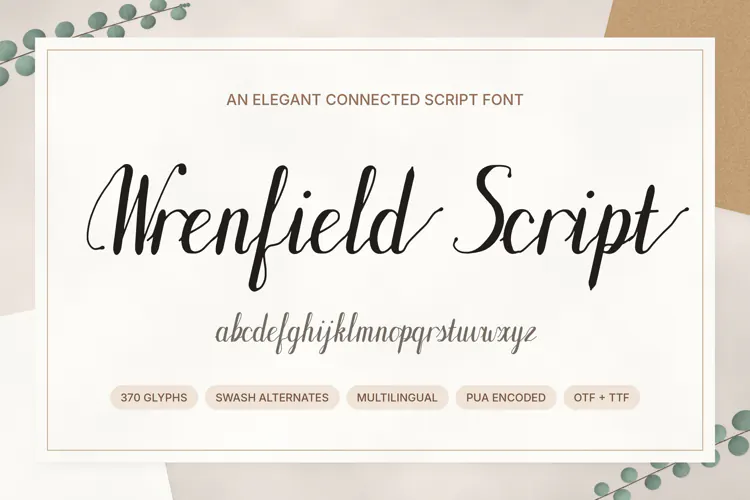 Wrenfield Script - Elegant Calligraphy Font