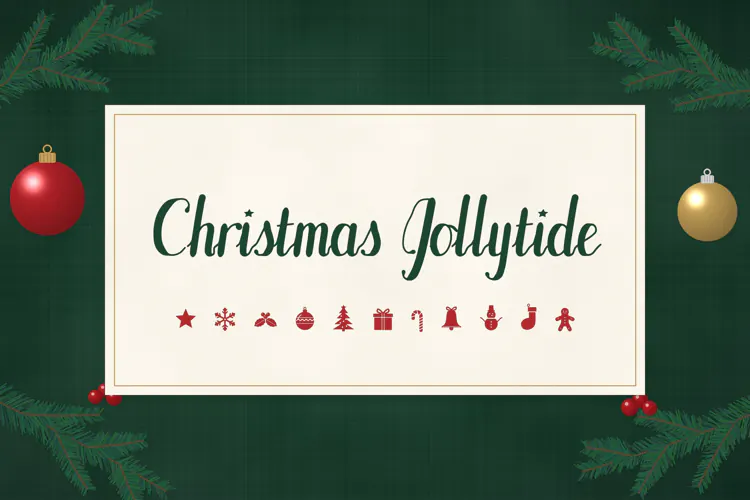 Christmas Jollytide Festive Christmas Brush Script Font