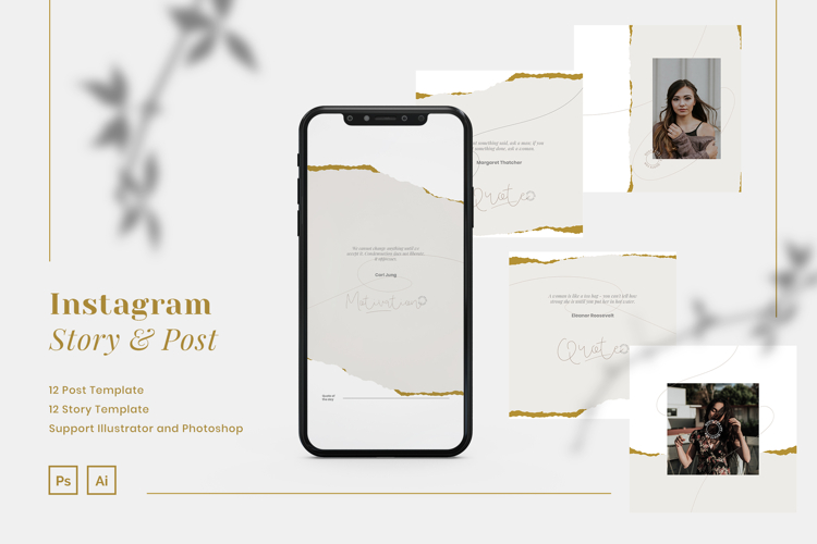 Quote Collection Instagram Post & Story Template