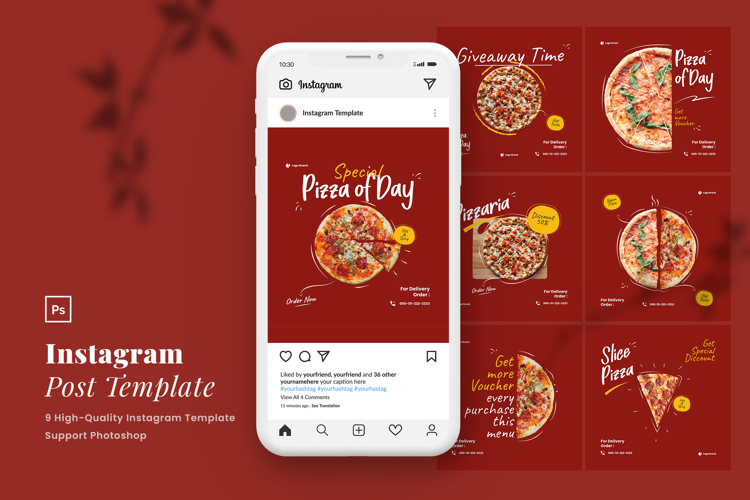 Pizza Instagram Post Template