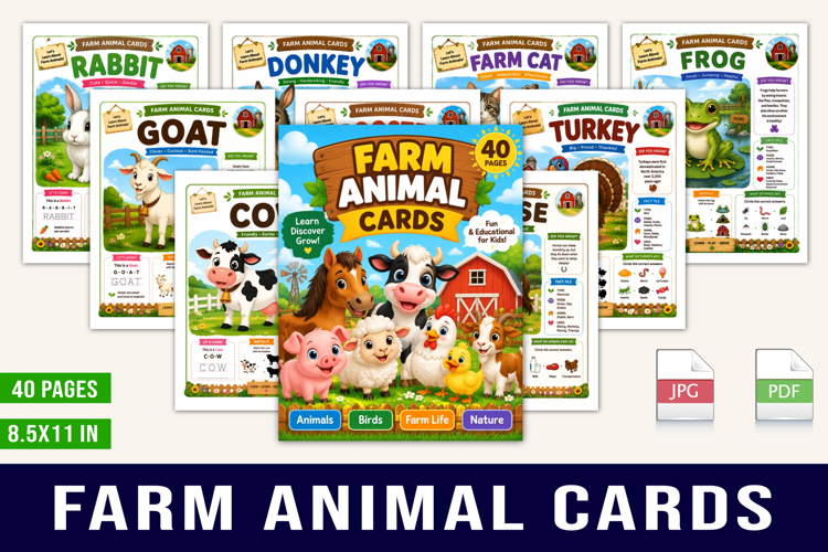 Farm Animal Cards