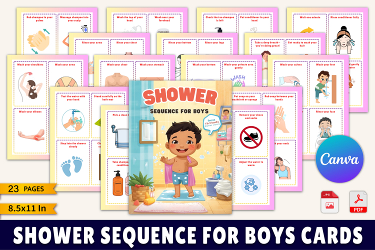 Shower Sequence for Boys Cards