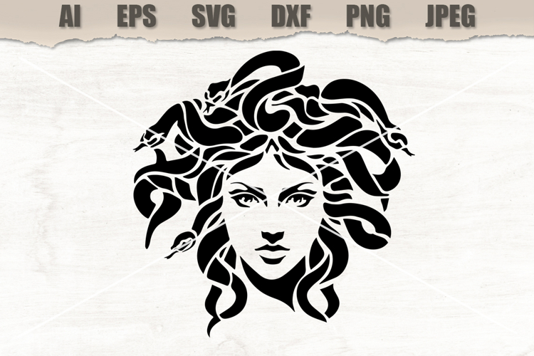 Stencil Medusa Face