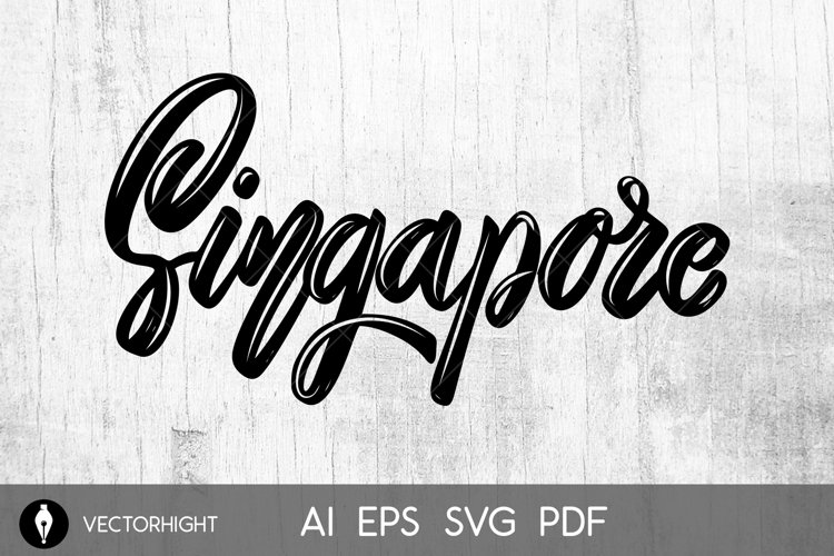 Singapore. Lettering phrase on white background. Design example image 1
