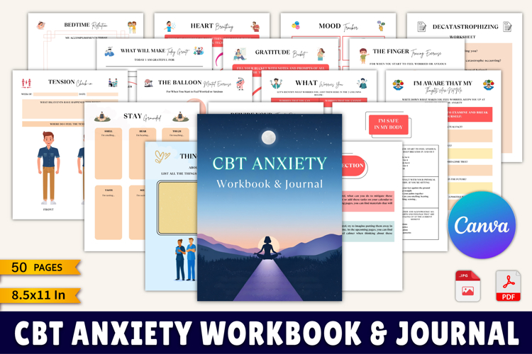 CBT Anxiety Workbook & Journal