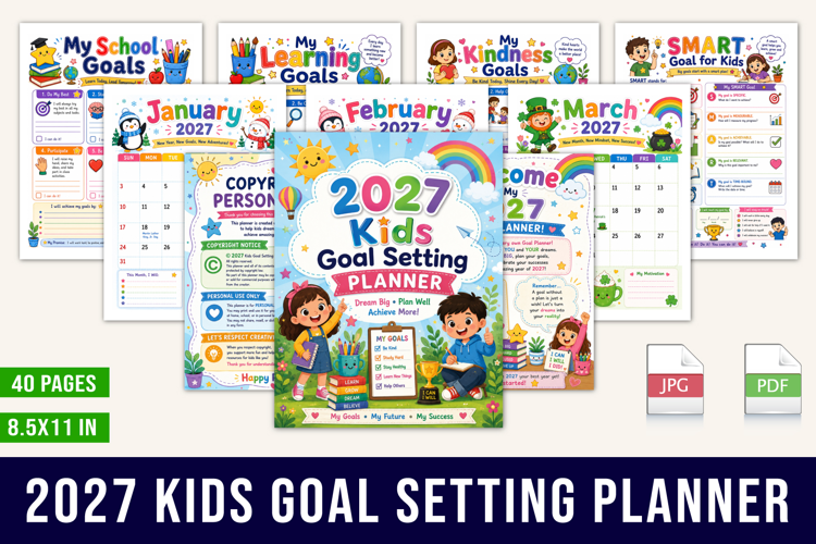 2027 Kids Goal Setting Planner