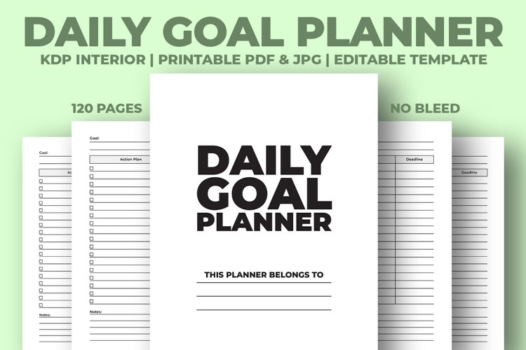 Daily Goal Planner KDP Interior