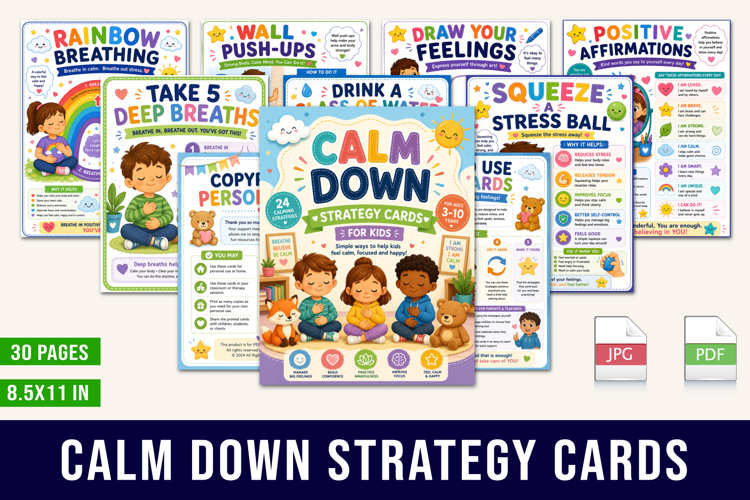 Calm Down Strategy Cards