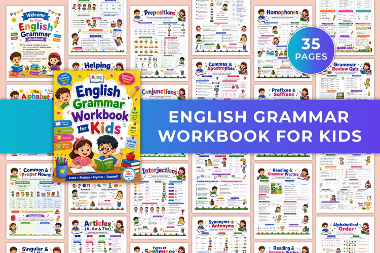 English Grammar Workbook for Kids | Grammar Practice