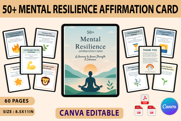 50 Mental Resilience Affirmation Card
