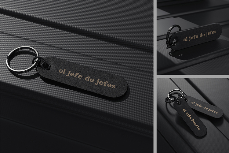 Leather Keychain Tag Mockup
