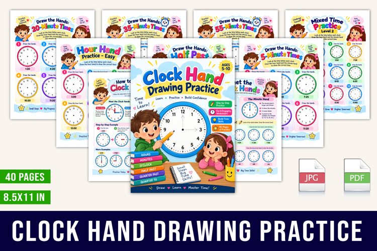 Clock Hand Drawing Practice