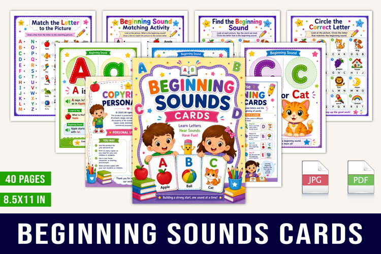 Beginning Sounds Cards example image 1