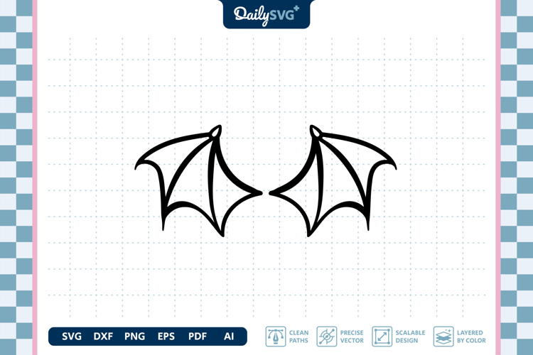 Demon Wing SVG - Devil Wings Cut File