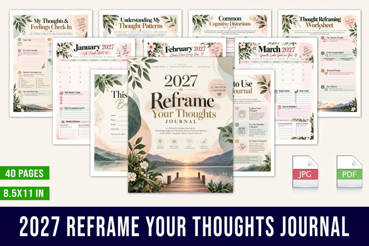 2027 Reframe Your Thoughts Journal