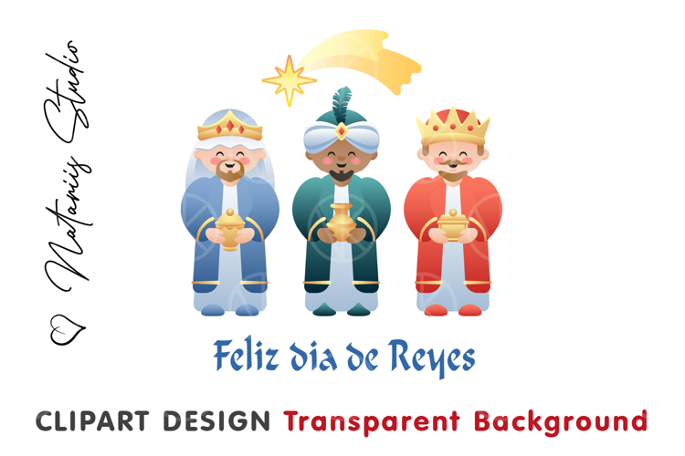Clipart Feliz Dia de Reyes! Sublimation DTF Design.