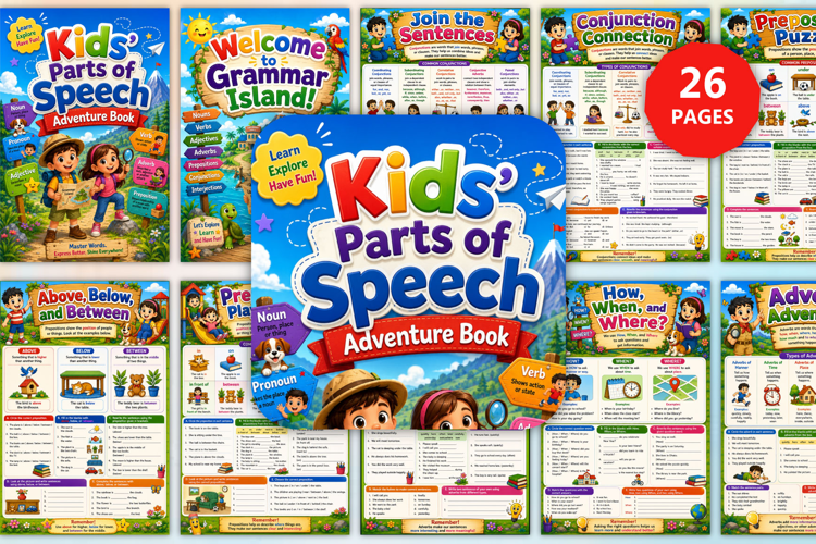 Kids’ Parts of Speech Adventure Book